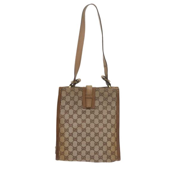 GUCCI GG Canvas Shoulder Bag Beige - Picture 2 of 12
